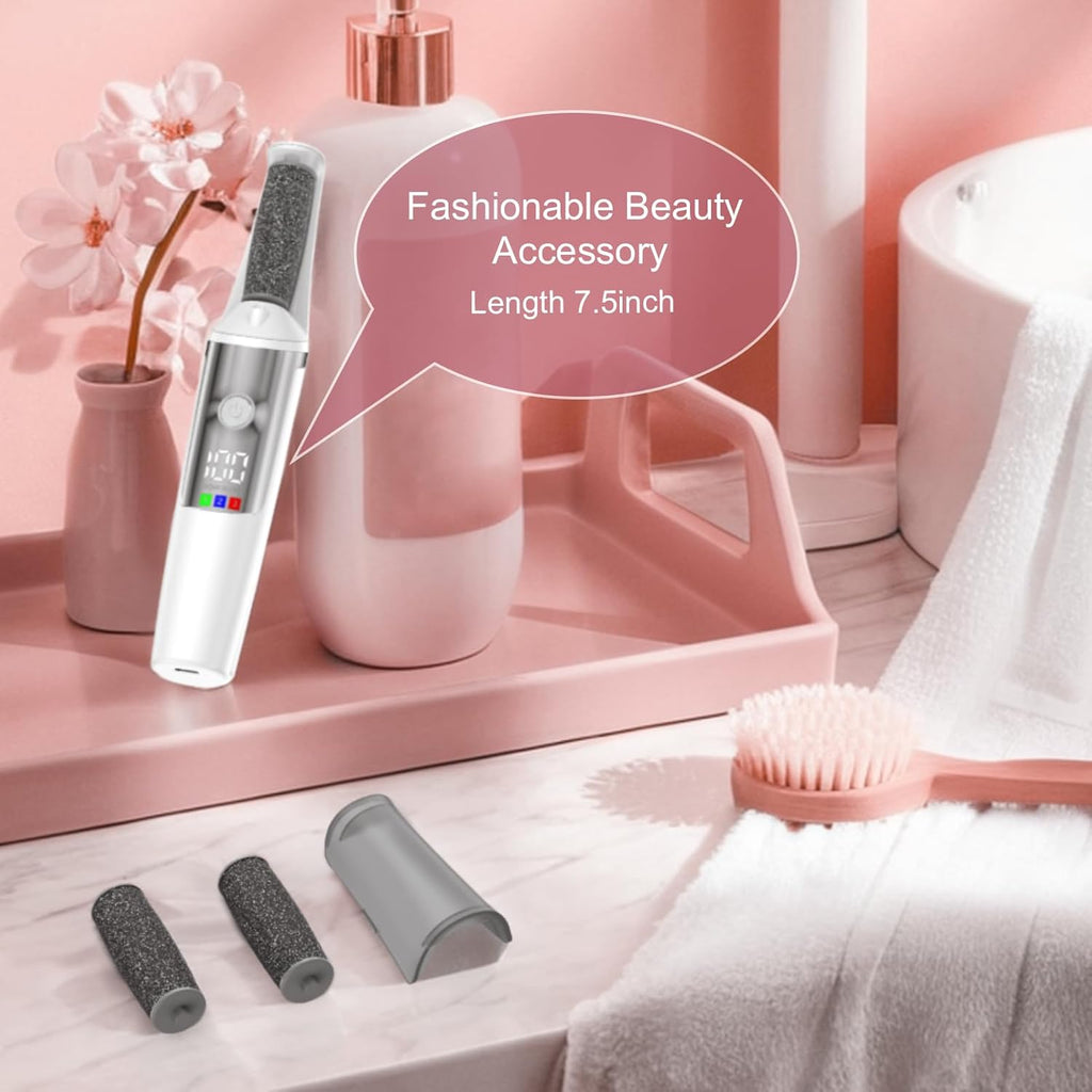 Electric Foot Grinder, Automatic Foot Rubbing, Calluses Removal, And Foot Repair ToolWhite