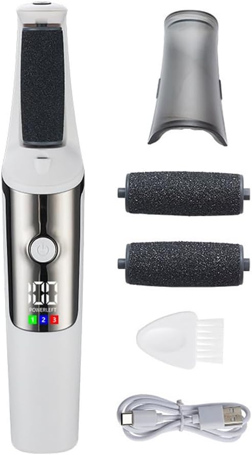 Electric Foot Grinder, Automatic Foot Rubbing, Calluses Removal, And Foot Repair ToolWhite