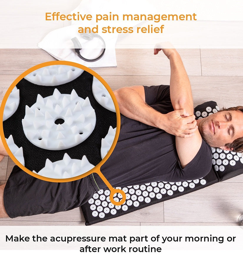 New Premium Acupressure Shakti Massage Mat & Pillow Set Fitness Yoga Massage Mat